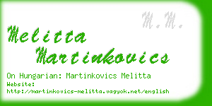 melitta martinkovics business card